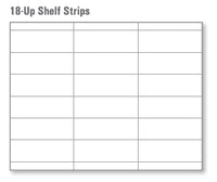 18 Up 1.25" x 3.66"  Gloss/Matte Shelf Strips 7.8 Mil 100 Sheets